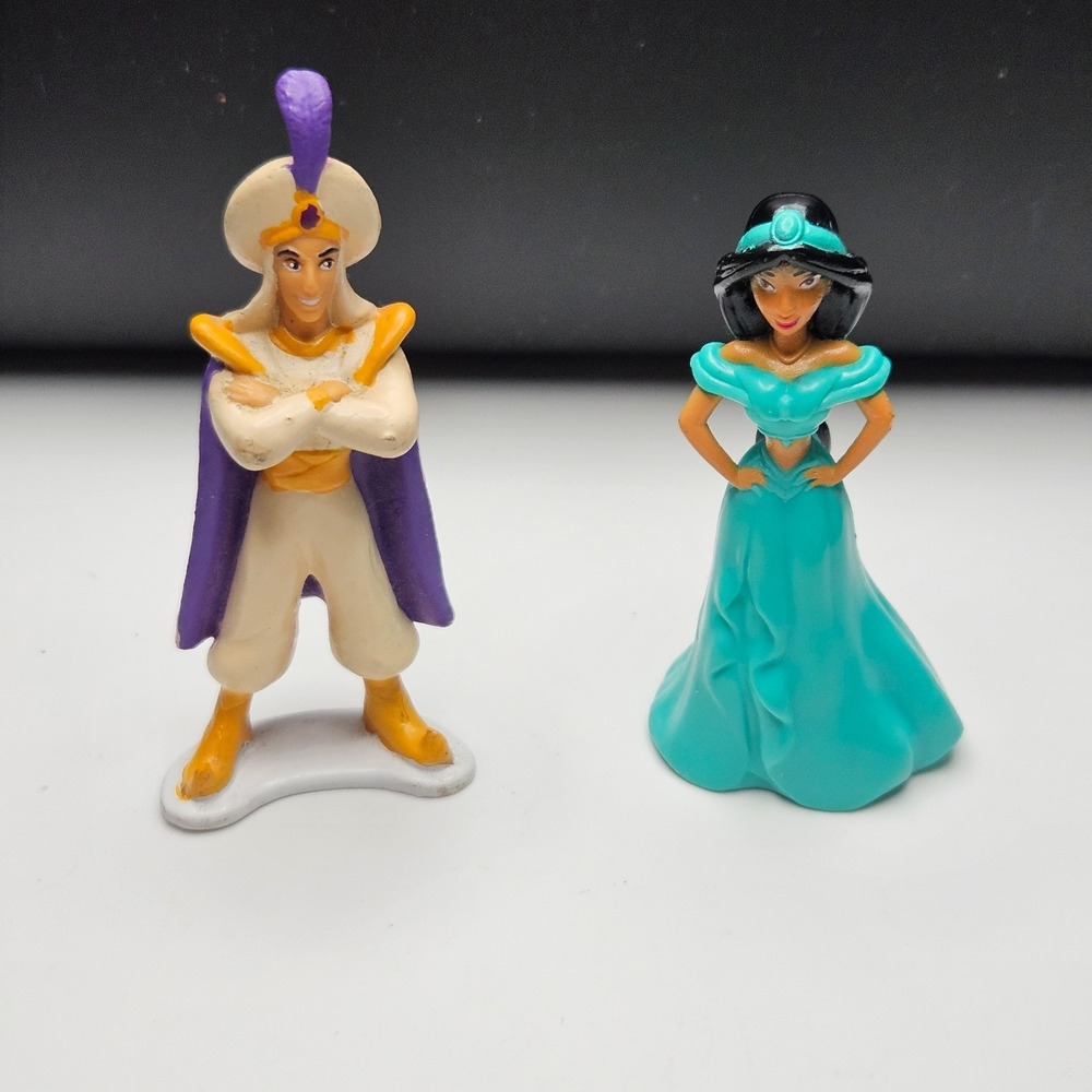 Disney Aladdin & Jasmine PVC Figurine‎ Lot Small Figures Cake Toppers
